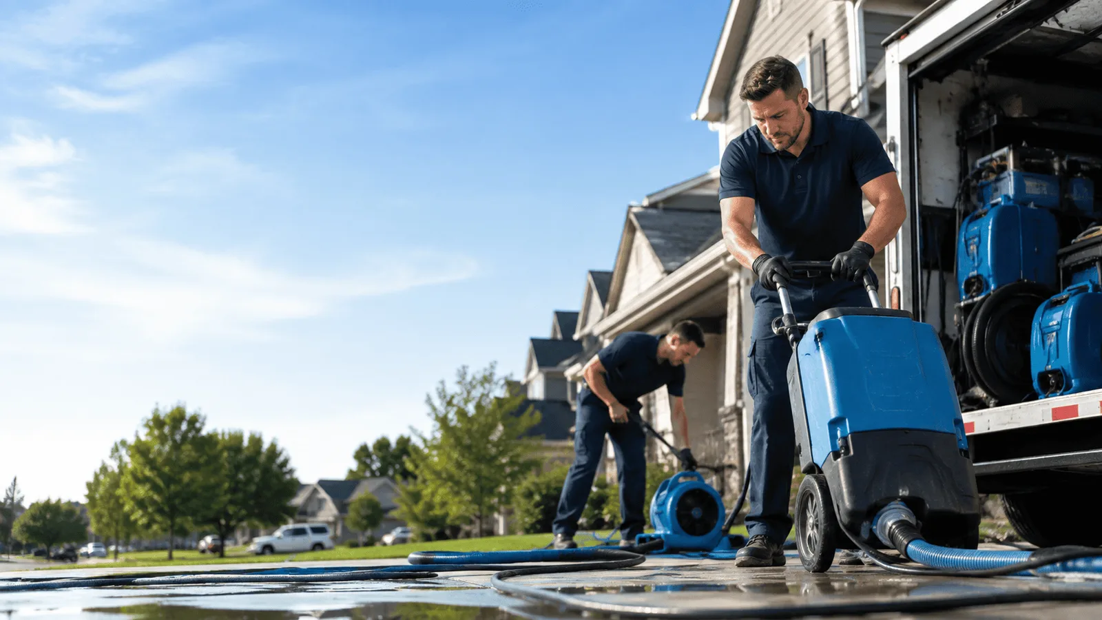 Dehumidification being performed in Pocono Lake, PA